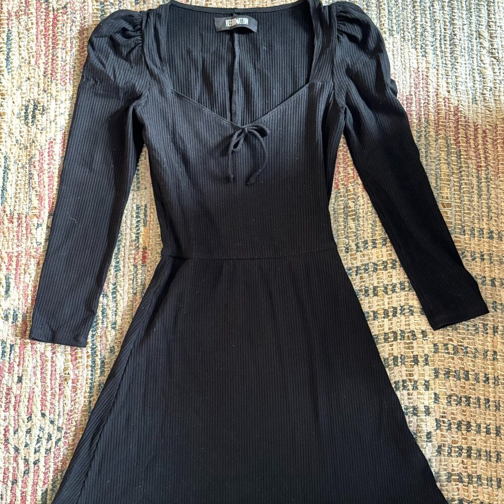 Reformation Annabella Sweetheart Neckline Little Blac - Gem Reformation Annabella Sweetheart Neckline Little Blac - Gem